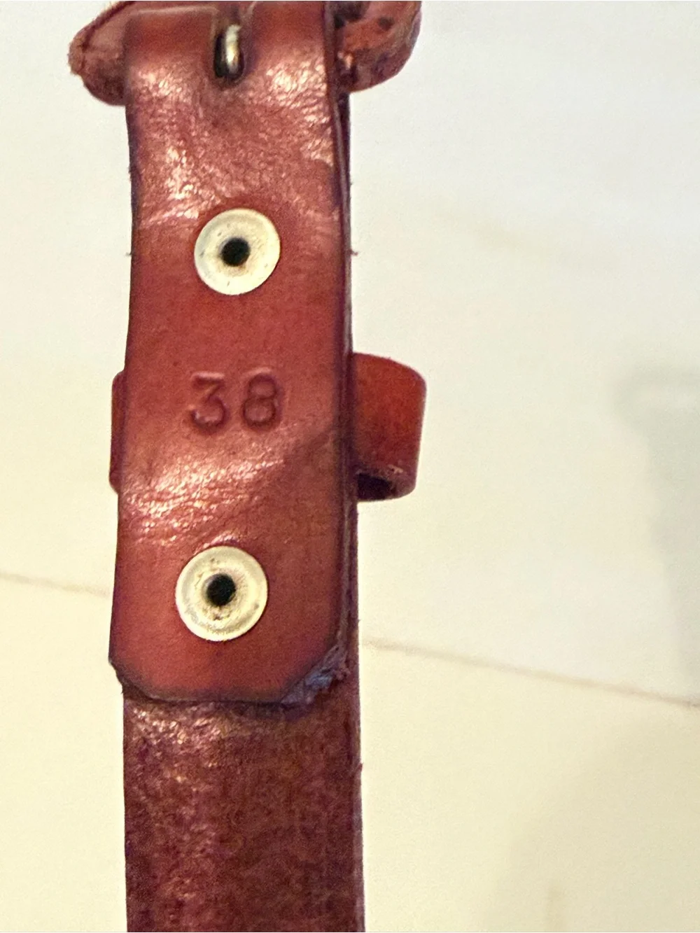 Brown Leather Braided Inset & Tooled Border Belt